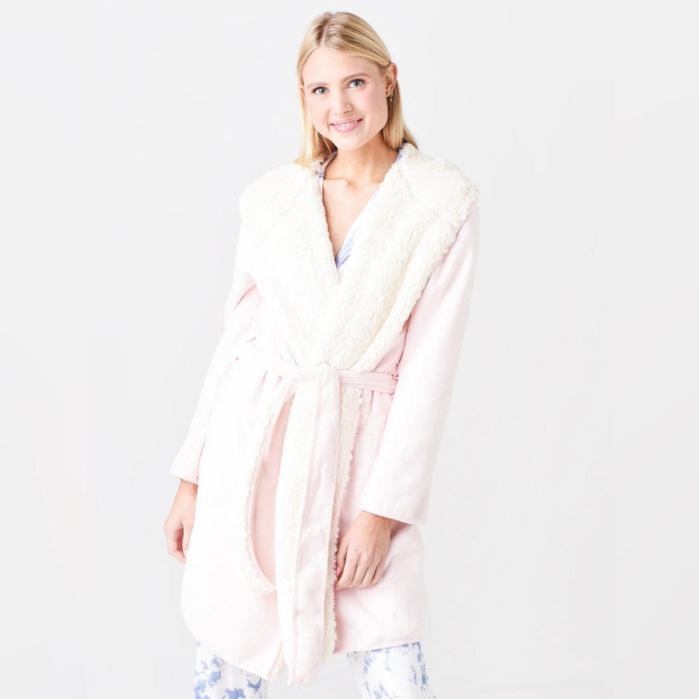 UGG Pink Heather Portola Reversible Wrap size L